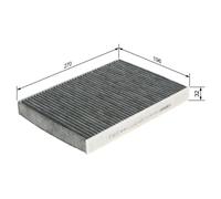 Cabin filter Activated Carbon Filter 1 987 432 311 BOSCH for CITROËN PEUGEOT