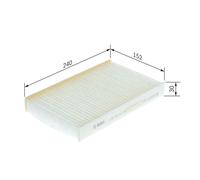 Bosch M2247 Standard Cabin Filter, Replacement Filter - Filters Pollen and Dust for Cleaner Air Inside the Vehicle