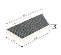 Cabin filter Activated Carbon Filter 1 987 432 348 BOSCH for THINK PEUGEOT