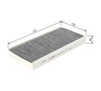 Bosch R2412 Activated Carbon Cabin Filter - Replacement Filter