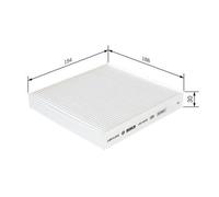 BOSCH Cabin Filter for Fiat Panda 312A2.000 0.9 Litre September 2012 to Present