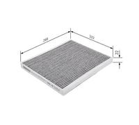 Pollen / Cabin Filter fits VAUXHALL CORSA D, E 2006 on Bosch 13345949 1808012