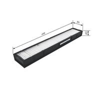 Bosch M5060 Standard Cabin Filter, Replacement Filter - Filters Pollen and Dust for Cleaner Air Inside the Vehicle