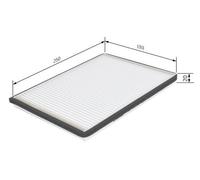 Cabin filter Particulate Filter 1 987 432 058 BOSCH for NISSAN FORD