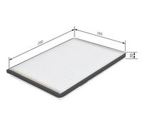 Cabin filter Particulate Filter 1 987 432 058 BOSCH for NISSAN FORD