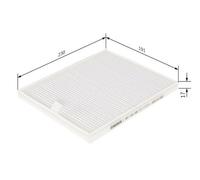 Bosch 1 987 432 066 Interior Air Filter Fits Vauxhall Agila 1.2 16V Twinport