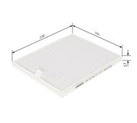 Bosch 1 987 432 066 Interior Air Filter Fits Vauxhall Agila 1.2 16V Twinport