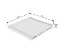 BOSCH Cabin Filter for Volvo V40 B4184SJ 1.8 Litre June 2001 to June 2004