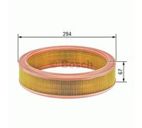 Air Filter fits FIAT SEICENTO 187 1.1 00 to 10 187A1.000 Bosch 46536482 Quality
