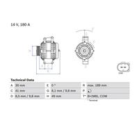 Bosch Car Alternator 12V