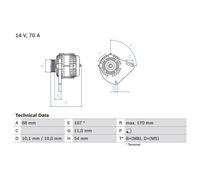 BOSCH 0 986 080 560 Alternator