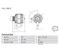 BOSCH 0 986 084 730 Alternator