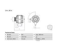 BOSCH 0 986 080 190 Alternator