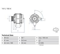 BOSCH 0 986 084 870 Alternator