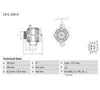 BOSCH 0986082420 Alternator Fits Honda Accord Civic CR-V Element Stepwgn