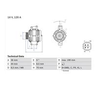 Bosch Alternator 0986082050 CSC91 CSD86 CSD89 31100RBDE01/02 Quality