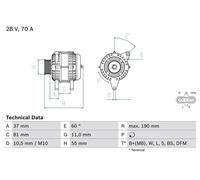 BOSCH 0 986 045 160 Alternator