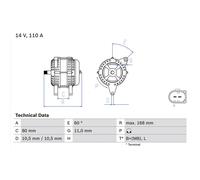 Alternator 0986080060 Bosch 504087183 8060 Genuine Top Quality Guaranteed