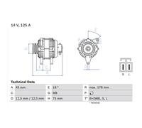 BOSCH 0 986 045 611 Alternator