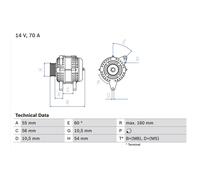 Bosch Alternator 0986041240 09133599 6204154 90589721 9117930 9133599 OE Quality