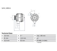 BOSCH 0 986 048 791 Alternator