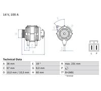 BOSCH 0 986 048 320 Alternator
