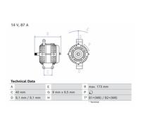 BOSCH 0 986 042 720 Alternator