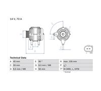 BOSCH 0 986 041 510 Alternator