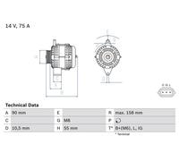BOSCH 0 986 082 830 Alternator