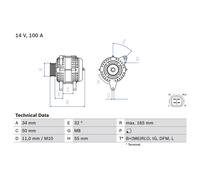 Alternator 0986082350 Bosch 270600T050 270600T051 2706037050 2706037051 Quality