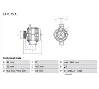 Bosch Alternator 0986048781 – Fits Alfa Romeo MiTo, Fiat Doblo/Linea, Opel/Vauxhall