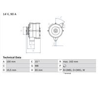 BOSCH 0 986 036 790 Alternator