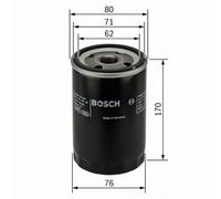 Bosch 0451103249 Oil Filter Service Replacement Fits Audi 80