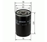 Bosch Oil Filter P3340 (0451103340) - 76mm Ø - Fits MG ZS ZT ZT-T, Rover 45 & 75