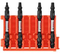 BOSCH CCSDESQV2504 4Piece Square 2.5 in. Double-Ended Bits with Clip for Custom Case System