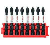 BOSCH CCSPH2208 8-Pack 2 in. Impact Tough Phillips P2 Power Bits with Clip for Custom Case System