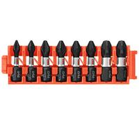 BOSCH CCSPHV108 8-Piece Assorted Set 1 in. Impact Tough Phillips Insert Bits with Clip for Custom Case System