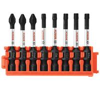 BOSCH CCSV208 8-Piece Assorted Set 2 in. Impact Tough Phillips, Square, and Torx Power Bits with Clip for Custom Case System
