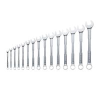 Bosch Combination Wrench Set 15-Piece (Robust Spanner Set for Universal Use; Chrome Vanadium; High Torque; Ring- and Open-Ended; Metric 6-21mm; Ergonomic Deisgn; Practical Storage)