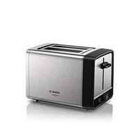 Bosch Compact Toaster DesignLine TAT5P420DE, integrated stainless steel roll attachment, with automatic shutdown, with defrost function, perfect for 2 slices toast, lift function, wide,