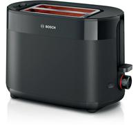 Bosch Hausgeräte-Store MyMoment TAT2M123 Compact Toaster 950 W, Built-in Bakery Grill, Defrost Function, Bread Centering, Automatic Shut-Off Matte Black