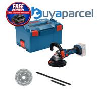 Bosch Professional 18V System Cordless Concrete Grinder GBR 18V-15 S (incl. Diamond Cup Wheel, pin-Type face-Wrench, Spare Two-Part Brush Collar, L-BOXX 238)