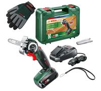 Bosch Cordless Advancedcut 18V Nanoblade Mini Chainsaw 2.5Ah Battery + Gloves