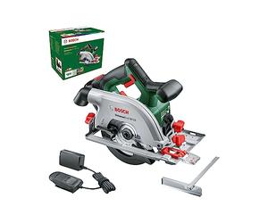 Bosch Cordless Circular Saw UniversalCirc 18V-53 (Precise Sawing in Wood; Max. Cutting Depth 53 mm; 18 Volt System; 1x 2.5Ah Battery and Charger)