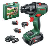 Bosch 3 Attachment 18V 1 X 2.5 Li-Ion Cordless Combi Drill Advanced Impact 18