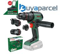 Bosch Cordless Combi Drill AdvancedImpact 18V-80 QuickSnap (for Drilling and Screwdriving; 18V System; Brushless; 82 Nm; 13mm Drill Chuck; Auxiliary Handle; Without Battery)