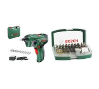 Bosch Cordless Drill PSR Select (Without Battery, 3.6 Volt, in Carrying case) + 32pc. Screwdriver Bit Set (PH-, PZ-, Hex-, T-, TH-, S-Bit, Accessories Drill and Screwdriver)