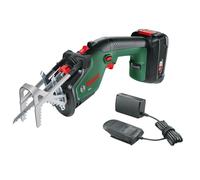 Bosch Cordless Garden Saw Keo (1 Battery 2.0 Ah, 18 Volt System, Cutting Diameter 80 mm, with Swiss Precision Blade Wood Included, in Carton Packaging)
