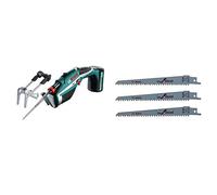 Bosch Cordless Garden Saw Keo (with Integrated 10.8 V Lithium-Ion Battery, in Carton Packaging) & Bosch Saw Blade Set Wood (3-piece set, for Keo)