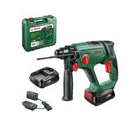 Bosch Cordless Hammer Drill Universal Hammer 18 V (2 x Batteries 2.5 Ah; 18 Volt System; for Drilling, Hammer Drilling, Chiselling and Screwing; in Case)